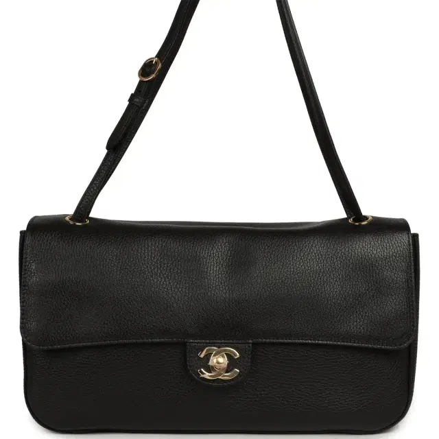 Chanel Chanel Maxi "Souplissimo" Small Flap Bag Black Grained Calfskin Gold Hardware