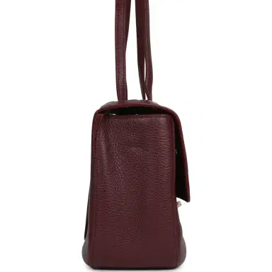 Chanel Chanel Maxi "Souplissimo" Small Flap Bag Burgundy Grained Calfskin Gold Hardware | Thumbnail 3