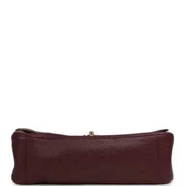Chanel Chanel Maxi "Souplissimo" Small Flap Bag Burgundy Grained Calfskin Gold Hardware | Thumbnail 11