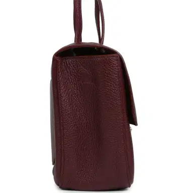 Chanel Chanel Maxi "Souplissimo" Small Flap Bag Burgundy Grained Calfskin Gold Hardware | Thumbnail 3