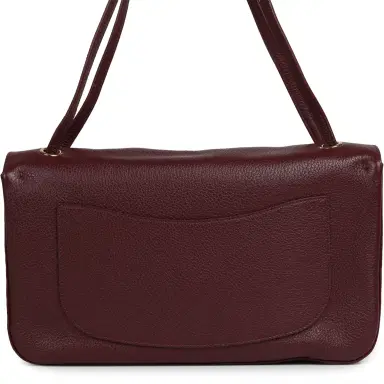Chanel Chanel Maxi "Souplissimo" Small Flap Bag Burgundy Grained Calfskin Gold Hardware | Thumbnail 4