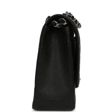 Chanel Chanel Maxi Classic Double Flap Bag Black Caviar Silver Hardware | Thumbnail 3 Chanel Chanel Maxi Classic Double Flap Bag Black Caviar Silver Hardware | Thumbnail 3