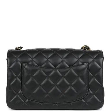 Chanel Chanel Mini Classic "Charms" Rectangular Flap Bag Black Lambskin Gold Hardware | Thumbnail 4