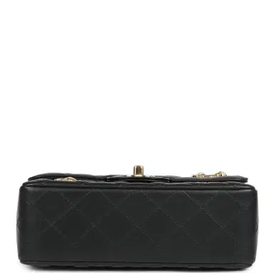 Chanel Chanel Mini Classic "Charms" Rectangular Flap Bag Black Lambskin Gold Hardware | Thumbnail 6