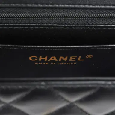 Chanel Chanel Mini Classic "Charms" Rectangular Flap Bag Black Lambskin Gold Hardware | Thumbnail 10
