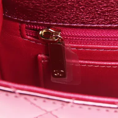 Chanel Chanel Mini Flap Bag and Star Coin Purse Pink Mirror Calfskin, Metallic Calfskin Light Gold Hardware | Thumbnail 12