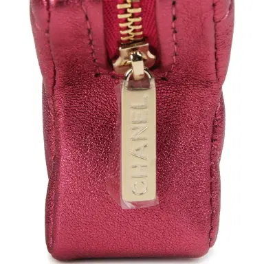 Chanel Chanel Mini Flap Bag and Star Coin Purse Pink Mirror Calfskin, Metallic Calfskin Light Gold Hardware | Thumbnail 9