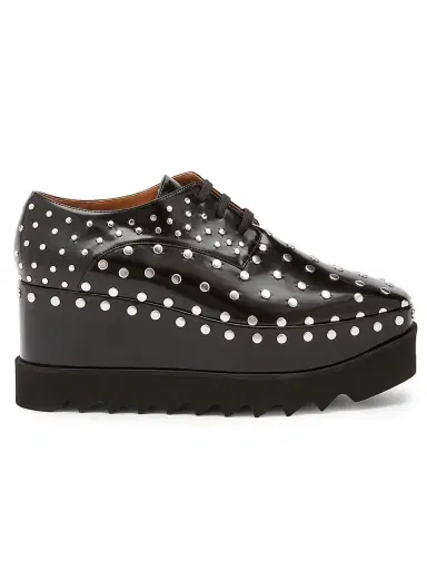 Stella McCartney Women's Elyse 75MM Studded Platform Derbys - Black - Size 11 | Thumbnail 1 Stella McCartney Women's Elyse 75MM Studded Platform Derbys - Black - Size 11 | Thumbnail 1