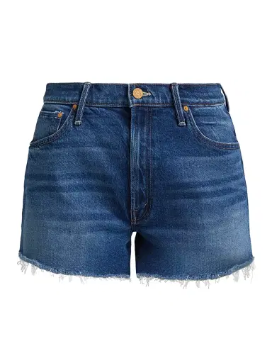 Mother Women's The Dodger Fray Jean Shorts - Bunny Hop | Thumbnail 1 Mother Women's The Dodger Fray Jean Shorts - Bunny Hop | Thumbnail 1