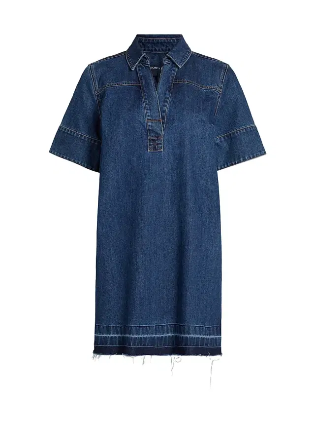 Veronica Beard Women's Felice Cotton Denim Minidress - Stoned Bright Blue