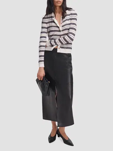 rag & bone Women's Teresa Silk-Blend Stripe Cardigan - Ivory Multi - Size Small | Thumbnail 2 rag & bone Women's Teresa Silk-Blend Stripe Cardigan - Ivory Multi - Size Small | Thumbnail 2