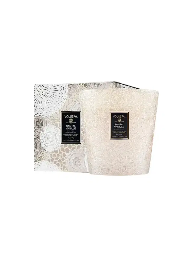 Voluspa Santal Vanille 3-Wick Hearth Candle