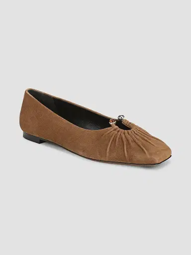 Vince Women's Dulcy Suede Ballet Flats - Elmwood - Size 11 | Thumbnail 2