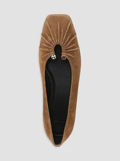 Vince Women's Dulcy Suede Ballet Flats - Elmwood - Size 11 | Thumbnail 4