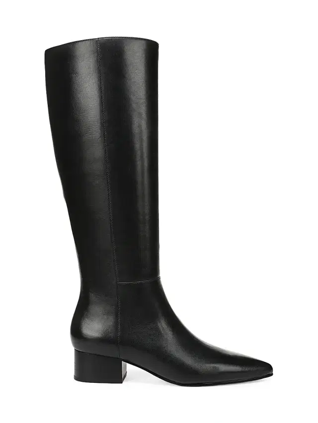 Vince Women's Adan 40MM Leather Knee-High Boots - Black
