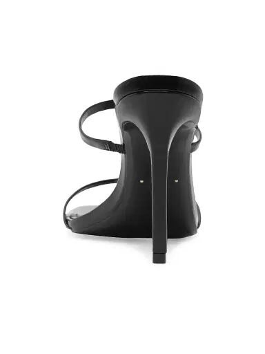 Schutz Women's Jessica 110MM Leather Sandals - Black | Thumbnail 4