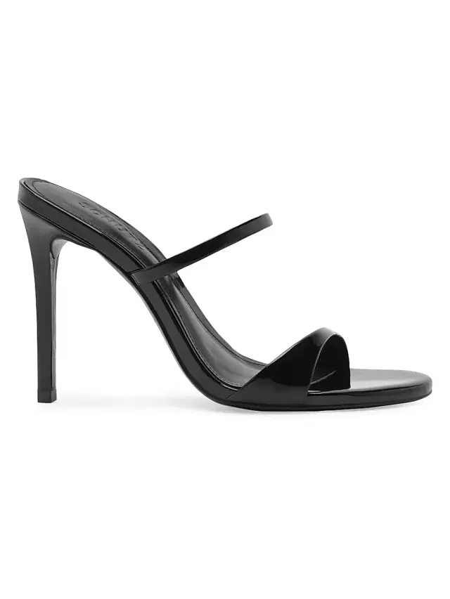 Schutz Women's Jessica 110MM Leather Sandals - Black