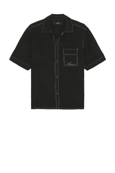Amiri Script Linen Shirt | Thumbnail 4 Amiri Script Linen Shirt | Thumbnail 4