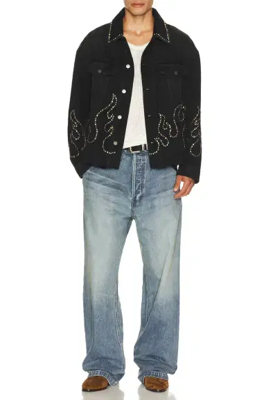 Amiri Studs Flames Trucker Jacket | Thumbnail 3 Amiri Studs Flames Trucker Jacket | Thumbnail 3