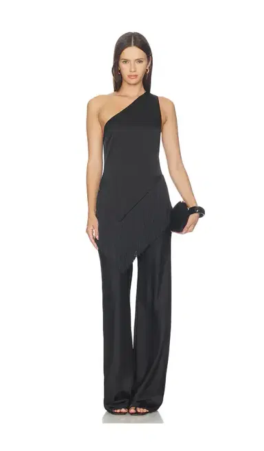 Lovers and Friends Olivia Satin Fringe Top | Thumbnail 1