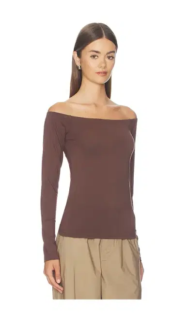 Skims Smooth Layers Long Sleeve Off The Shoulder Top | Thumbnail 2 Skims Smooth Layers Long Sleeve Off The Shoulder Top | Thumbnail 2