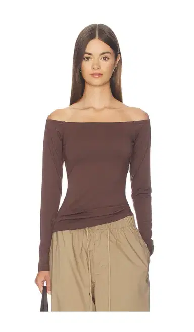 Skims Smooth Layers Long Sleeve Off The Shoulder Top | Thumbnail 1 Skims Smooth Layers Long Sleeve Off The Shoulder Top | Thumbnail 1