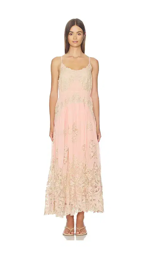 Sea Gracelyn Lace Embroided Maxi Slip Dress