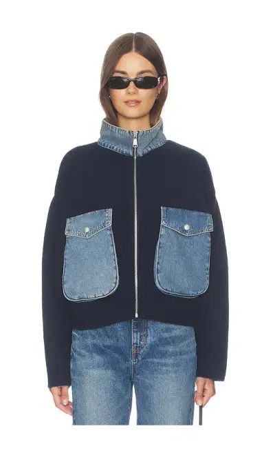 BLANKNYC Denim Track Jacket | Thumbnail 2 BLANKNYC Denim Track Jacket | Thumbnail 2