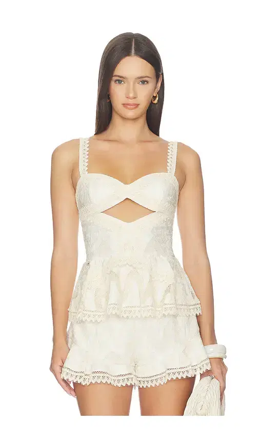 PatBO Bertha Lace Top