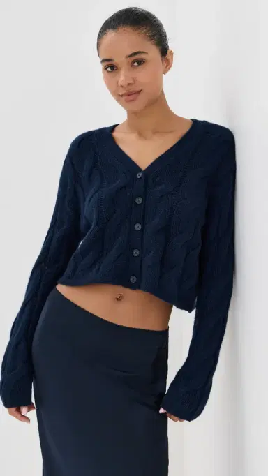 Sablyn Jolie Cashmere Cropped Cardigan Midnight | Thumbnail 2 Sablyn Jolie Cashmere Cropped Cardigan Midnight | Thumbnail 2