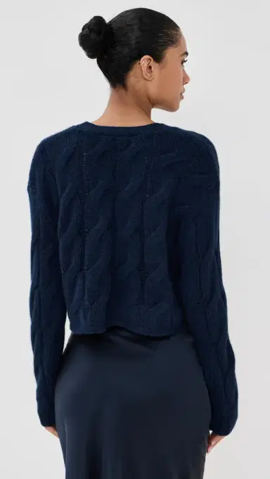Sablyn Jolie Cashmere Cropped Cardigan Midnight | Thumbnail 3 Sablyn Jolie Cashmere Cropped Cardigan Midnight | Thumbnail 3