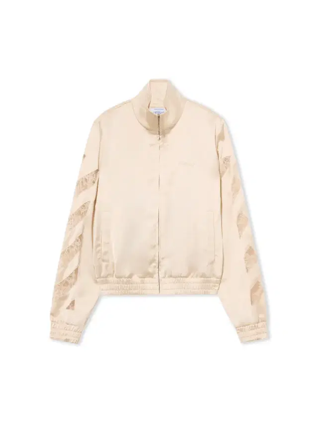 Off-White Diagonals Lace Satin Track Jacket