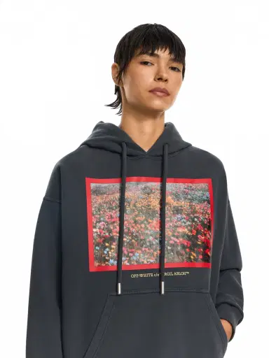 Off-White Flowers Field Skate Hoodie | Thumbnail 5