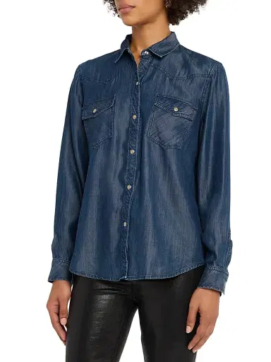 Rails Women's Remi Long-Sleeve Western Shirt - Oceana | Thumbnail 3 Rails Women's Remi Long-Sleeve Western Shirt - Oceana | Thumbnail 3