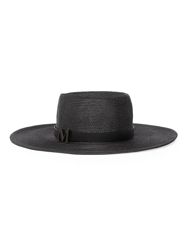 Max Mara Women's Musette Raffia Hat - Black
