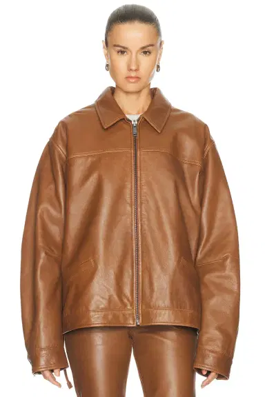 Haikure Jocelyn Cropped Silky Leather Jacket | Thumbnail 2 Haikure Jocelyn Cropped Silky Leather Jacket | Thumbnail 2