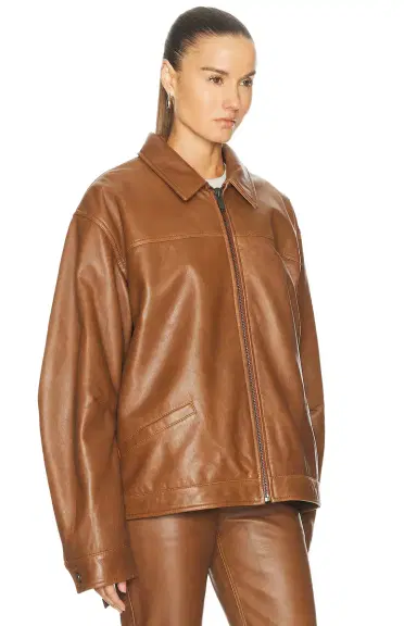 Haikure Jocelyn Cropped Silky Leather Jacket | Thumbnail 3 Haikure Jocelyn Cropped Silky Leather Jacket | Thumbnail 3