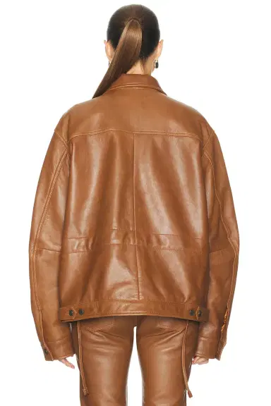 Haikure Jocelyn Cropped Silky Leather Jacket | Thumbnail 4 Haikure Jocelyn Cropped Silky Leather Jacket | Thumbnail 4