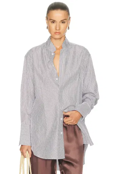 Comme Si Mandrin Collar Tunic Top | Thumbnail 1 Comme Si Mandrin Collar Tunic Top | Thumbnail 1