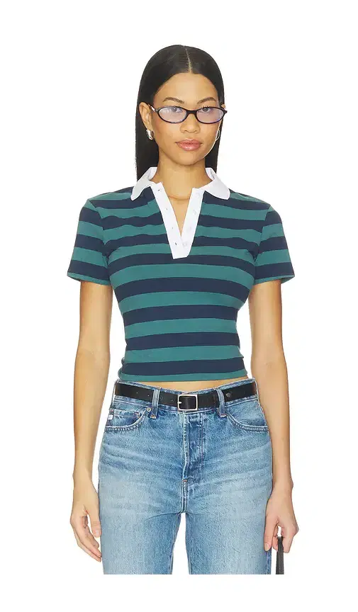 Good American The Easy Polo Top