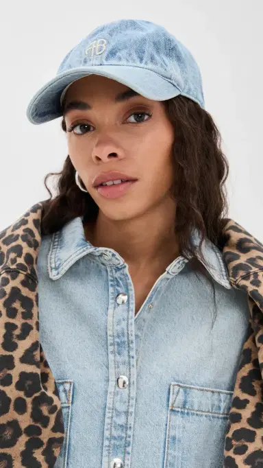 ANINE BING Jeremy Baseball Cap Washed Blue One Size | Thumbnail 2