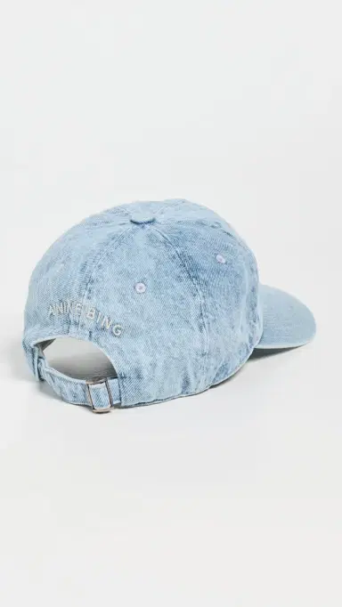 ANINE BING Jeremy Baseball Cap Washed Blue One Size | Thumbnail 4
