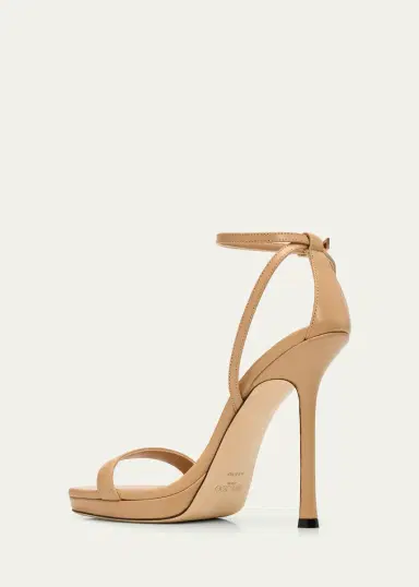 Jimmy Choo 120mm Moza Leather Platform Ankle-Strap Sandals | Thumbnail 4