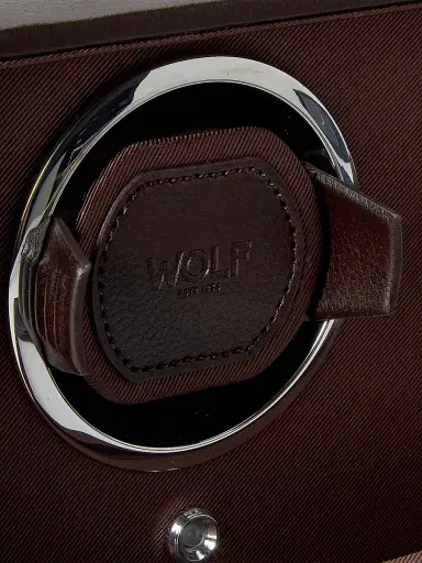 Wolf Cub Double Watch Winder With Cover - Brown | Thumbnail 3 Wolf Cub Double Watch Winder With Cover - Brown | Thumbnail 3
