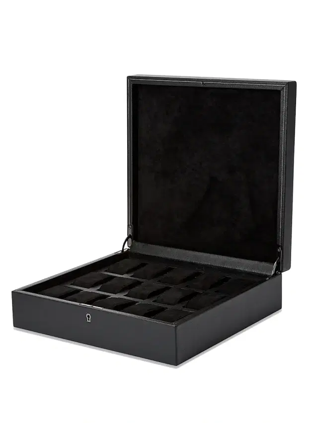 Wolf British Racing 15-Piece Watch Box - Black