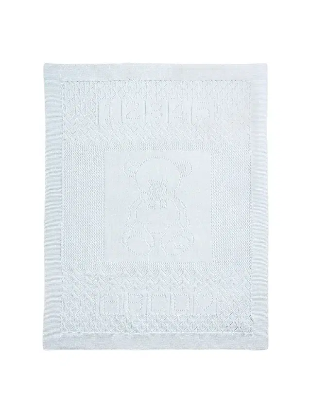 Polo Ralph Lauren Organic Cotton Pointelle Blanket - Beryl Blue