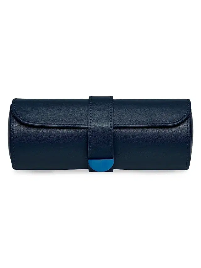 Wolf Earth Triple Watch Roll - Midnight Blue