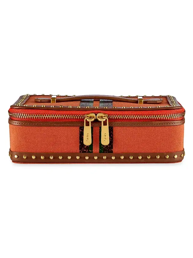 Wolf Ida Travel Zip Jewelry Case - Orange