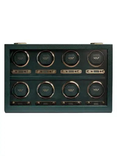 Wolf British Racing Green 8-Piece Watch Winder | Thumbnail 1 Wolf British Racing Green 8-Piece Watch Winder | Thumbnail 1
