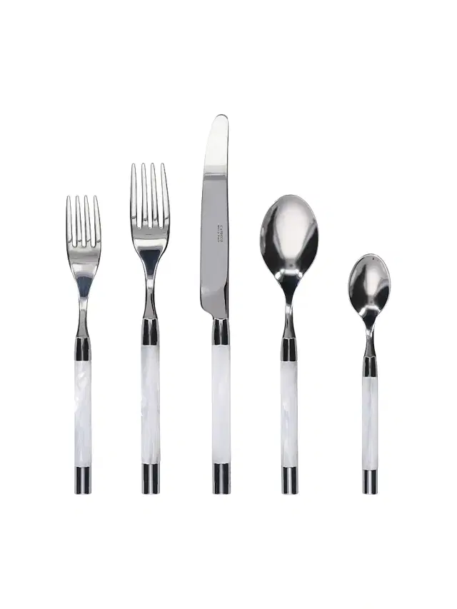 Capdeco Conty 5-Piece Flatware Set - White